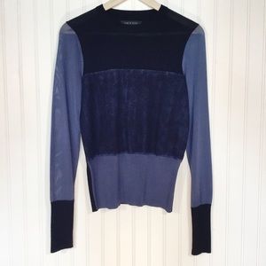 Marissa Crewneck Colorblock Sweater Med 